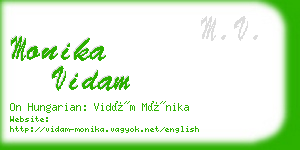 monika vidam business card